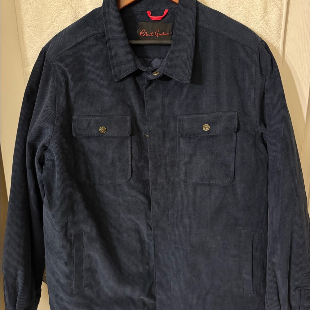 Robert Graham Men's Deep Blue Shirt Jacket